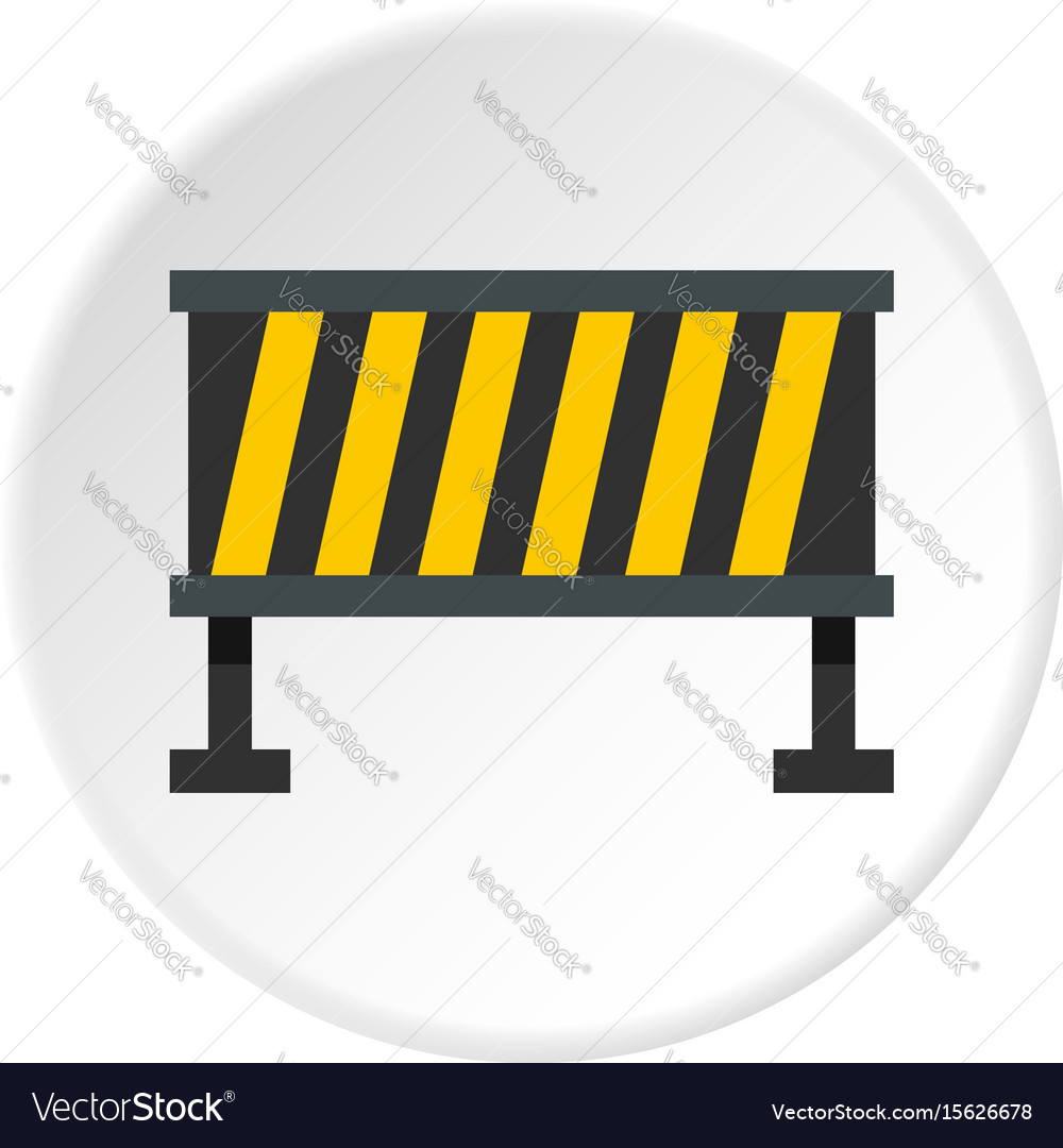 Safety barricade icon circle