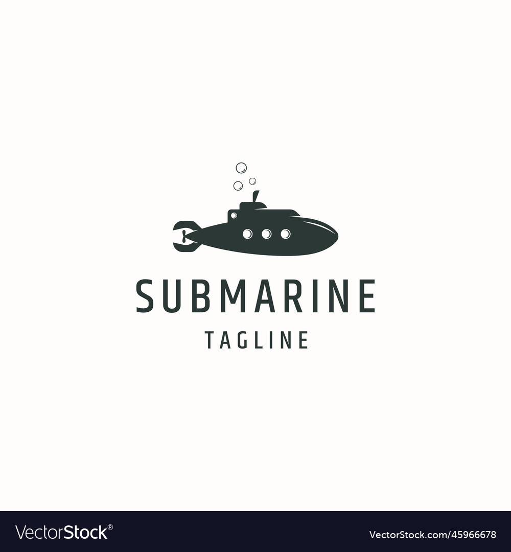 Submarine logo icon design template flat Vector Image