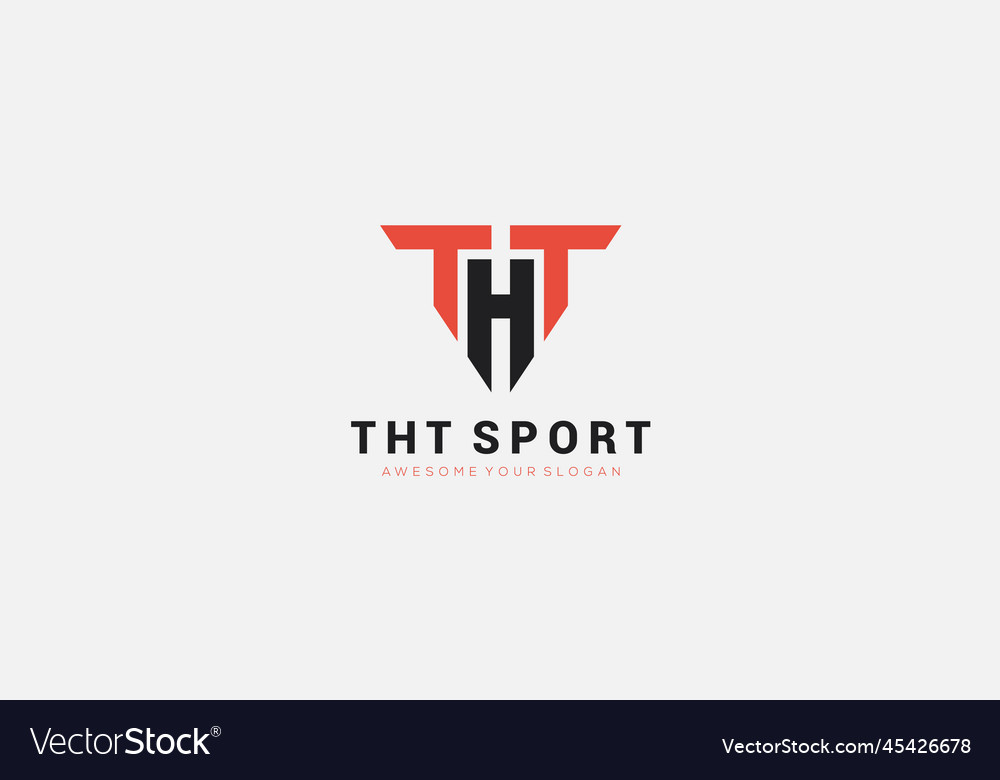 Tht sport icon logo design Royalty Free Vector Image