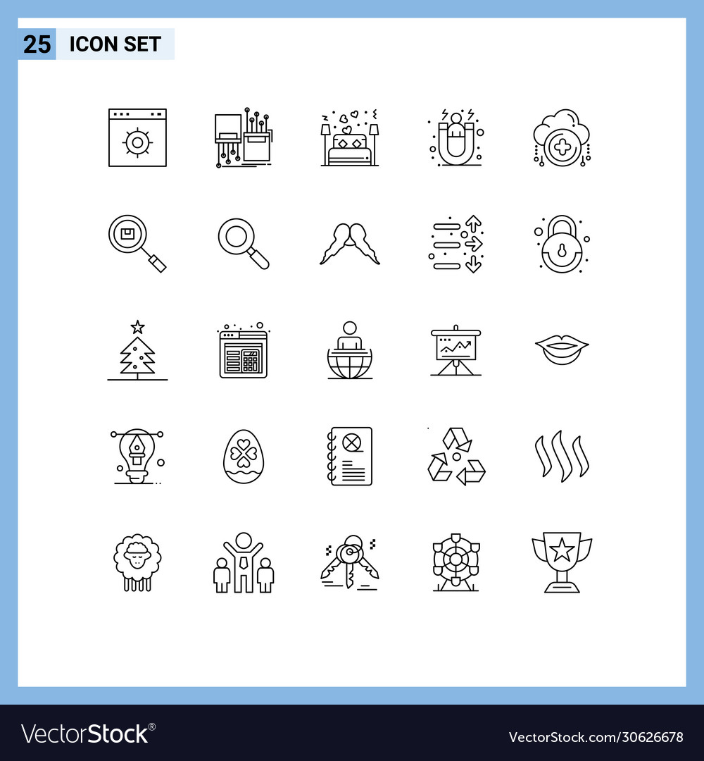 Universal icon symbols group 25 modern lines