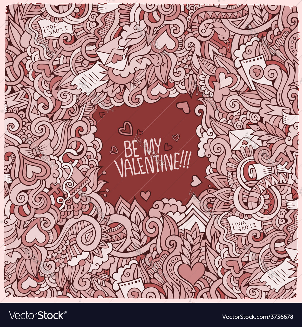 Valentines Day frame background Royalty Free Vector Image