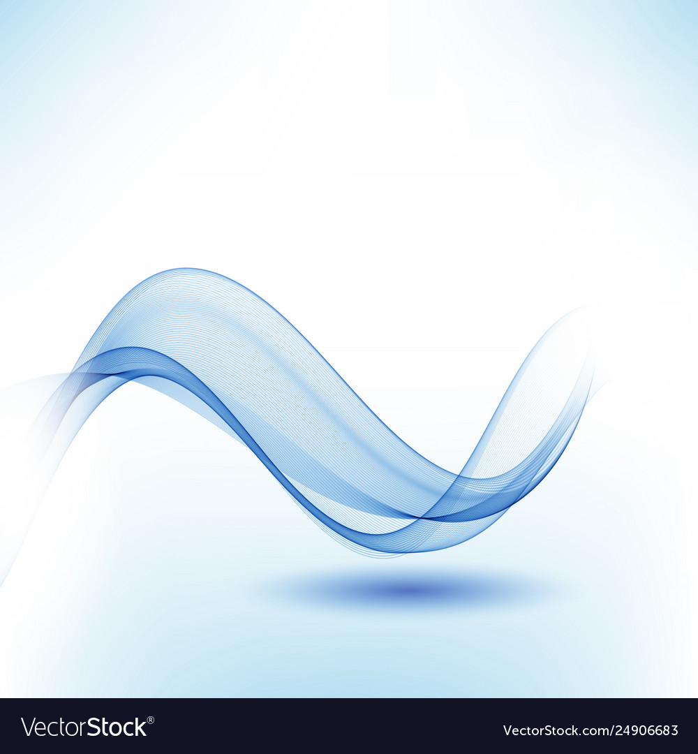 Blue Abstract Background Transparent Waves Vector Image