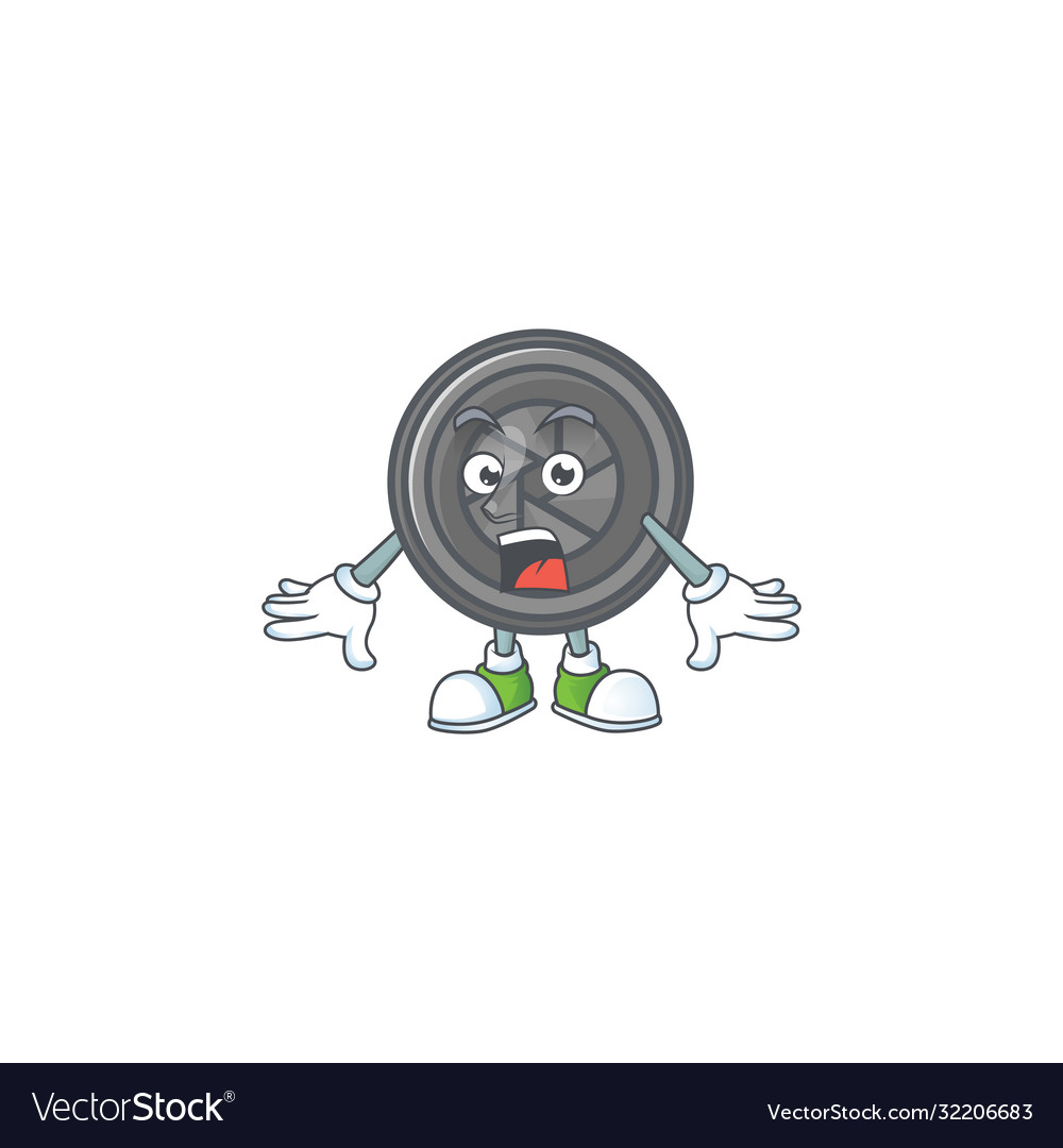 Cartoon camera lens with a surprised gesture Vector Image Cartoon camera lens with a surprised gesture Vector Image