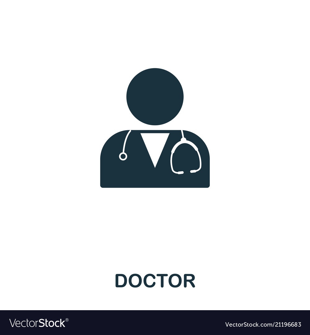 Doctor icon line style design ui