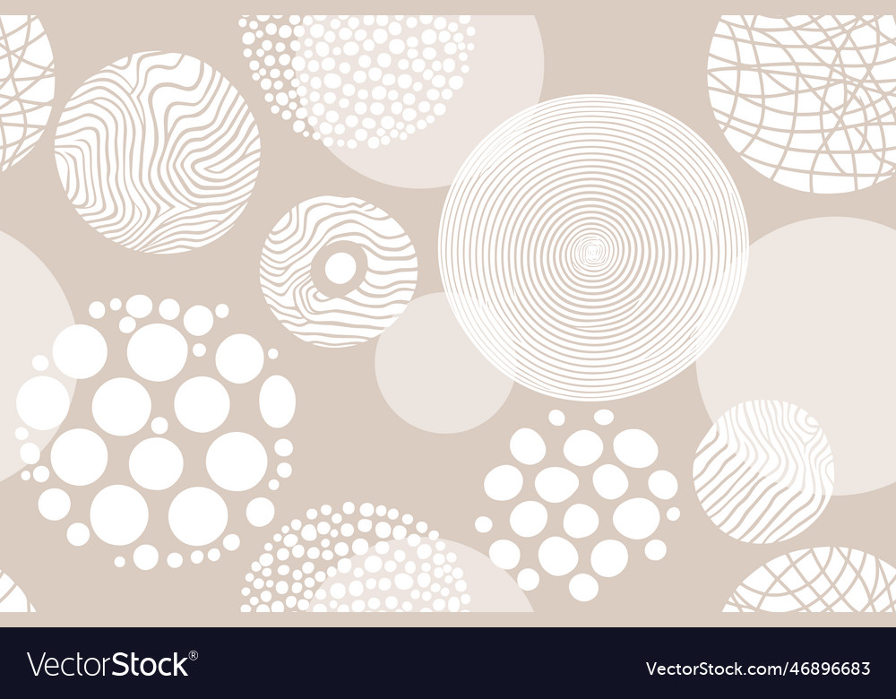 Fabric circles abstract seamless pattern vector image Fabric circles abstract seamless pattern