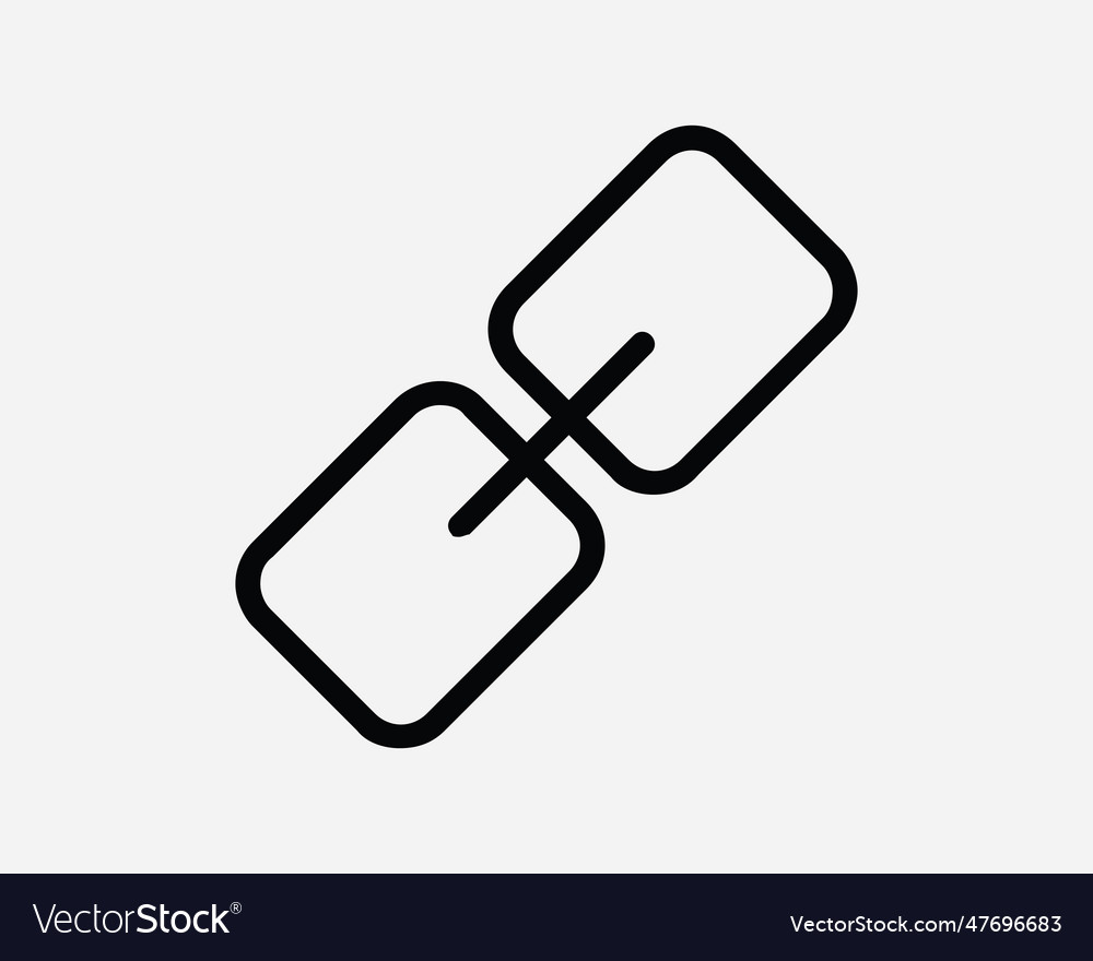 Link line icon sign symbol chain connection attach vector image Link line icon sign symbol chain connection attach