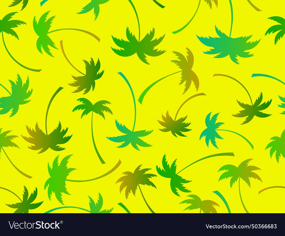 Palm trees silhouettes seamless pattern colorful