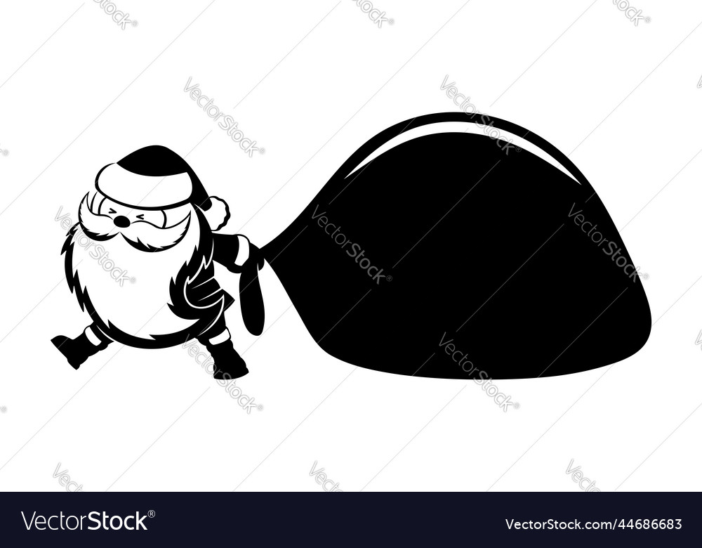 Santa Claus With Big Bags Of Gifts Royalty Free Vector Image