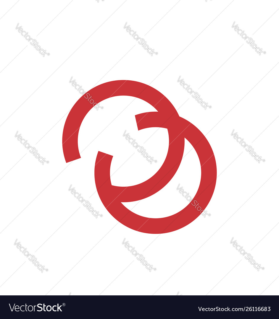Simple coco cuc cccc initials circle shape logo vector image Simple coco cuc cccc initials circle shape logo