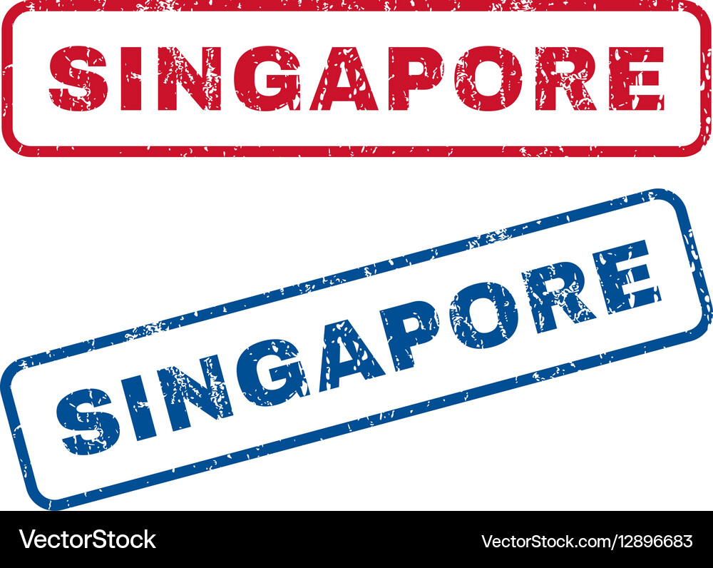 Singapore Rubber Stamps Royalty Free Vector Image