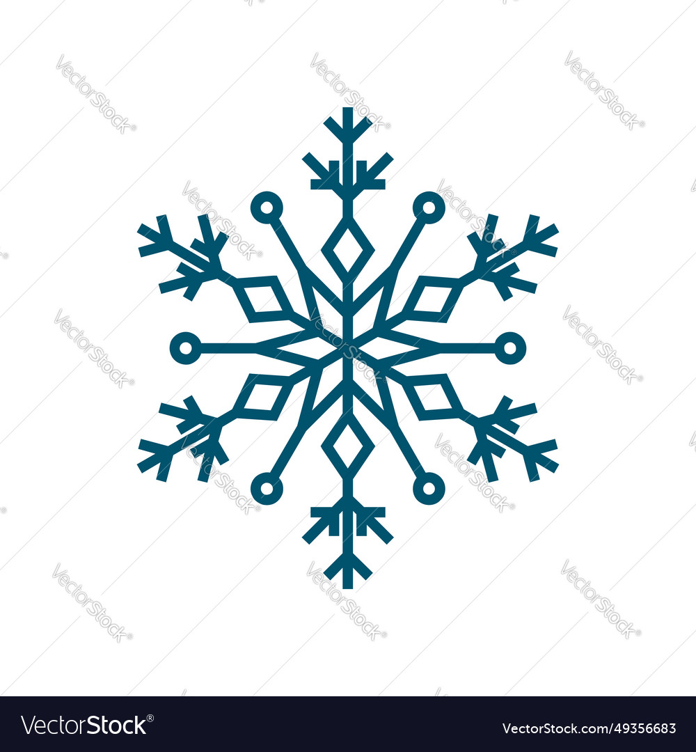 Snowflake element flat design Vector Image Snowflake element flat design