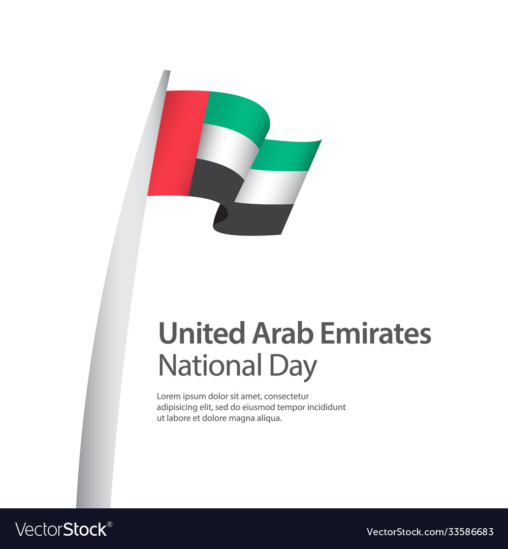 United arab emirates national day celebration Vector Image