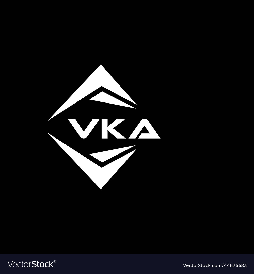 Vka abstract technology logo design on black