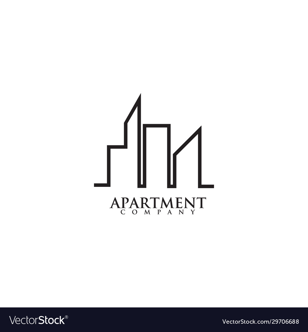 Apartment building logo design inspiration Vector Image