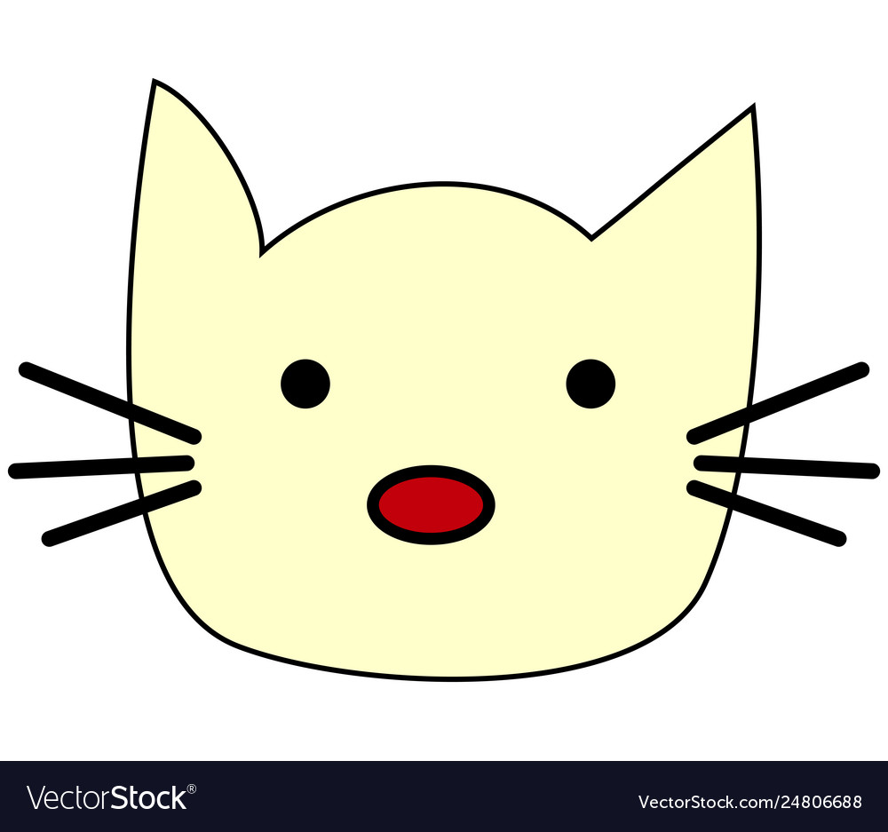 Kawaii cat flat Icon vector. Cute cat-flat illustration. Cute