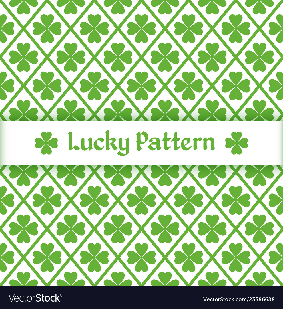 Clover pattern vector image Clover pattern