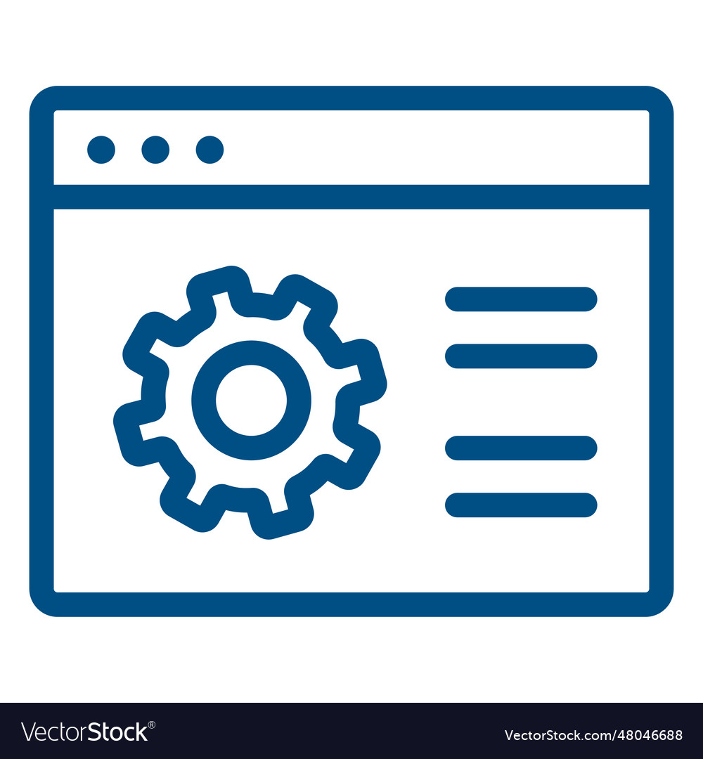 Computer window settings stroke icon