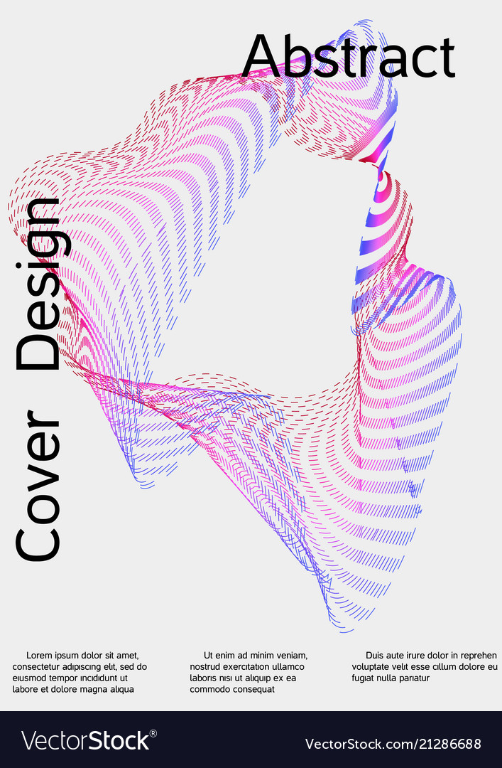 Cover design with abstract lines