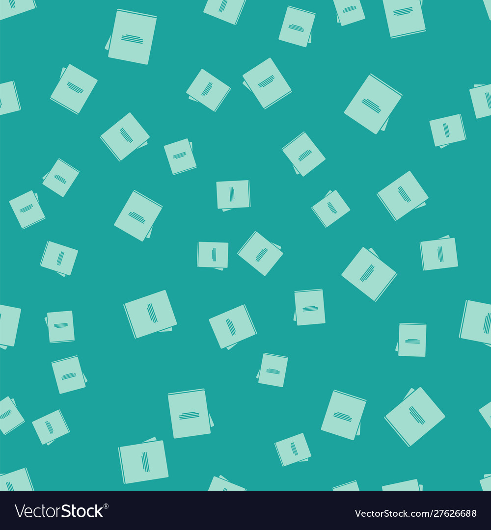 Green notebook icon isolated seamless pattern Vector Image Green notebook icon isolated seamless pattern