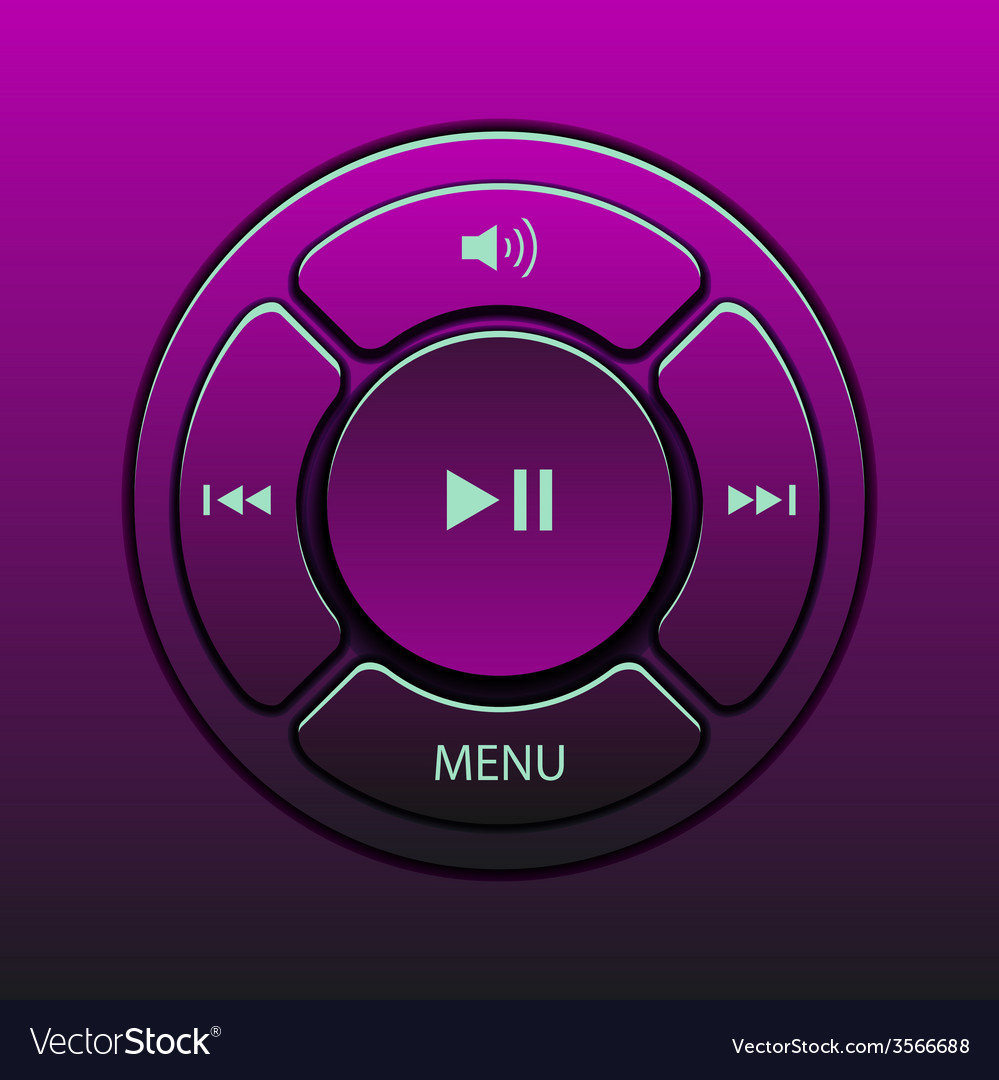 Interface design elements for music player icons