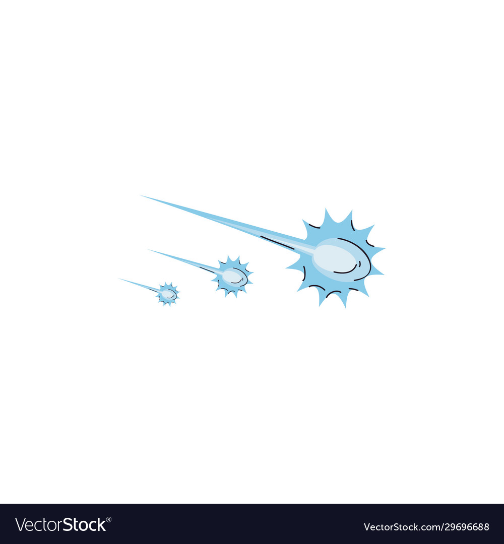 Isolated comets line and fill style icon vector image Isolated comets line and fill style icon