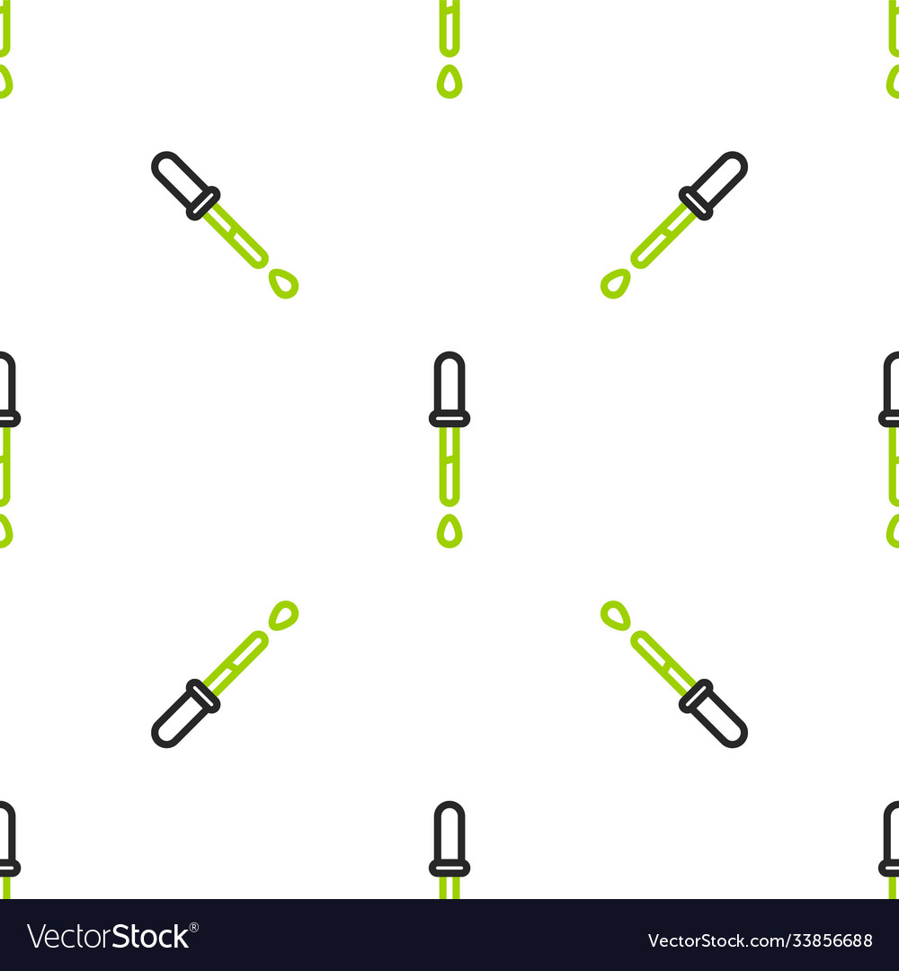 Line pipette icon isolated seamless pattern Vector Image Line pipette icon isolated seamless pattern