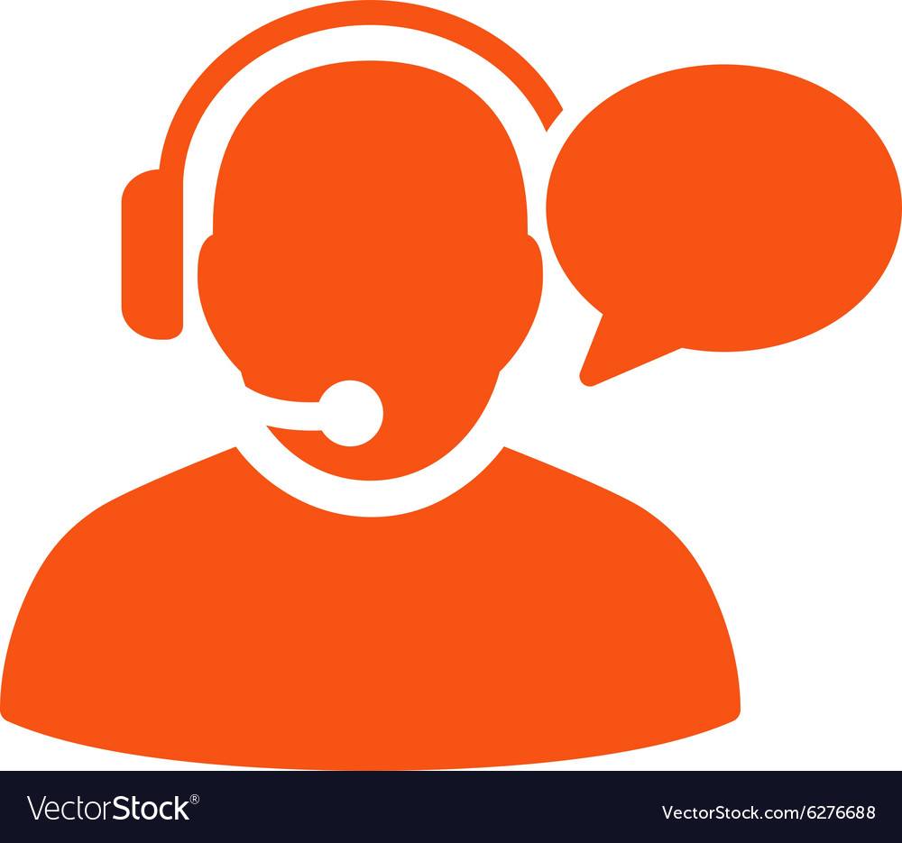 Operator message flat icon