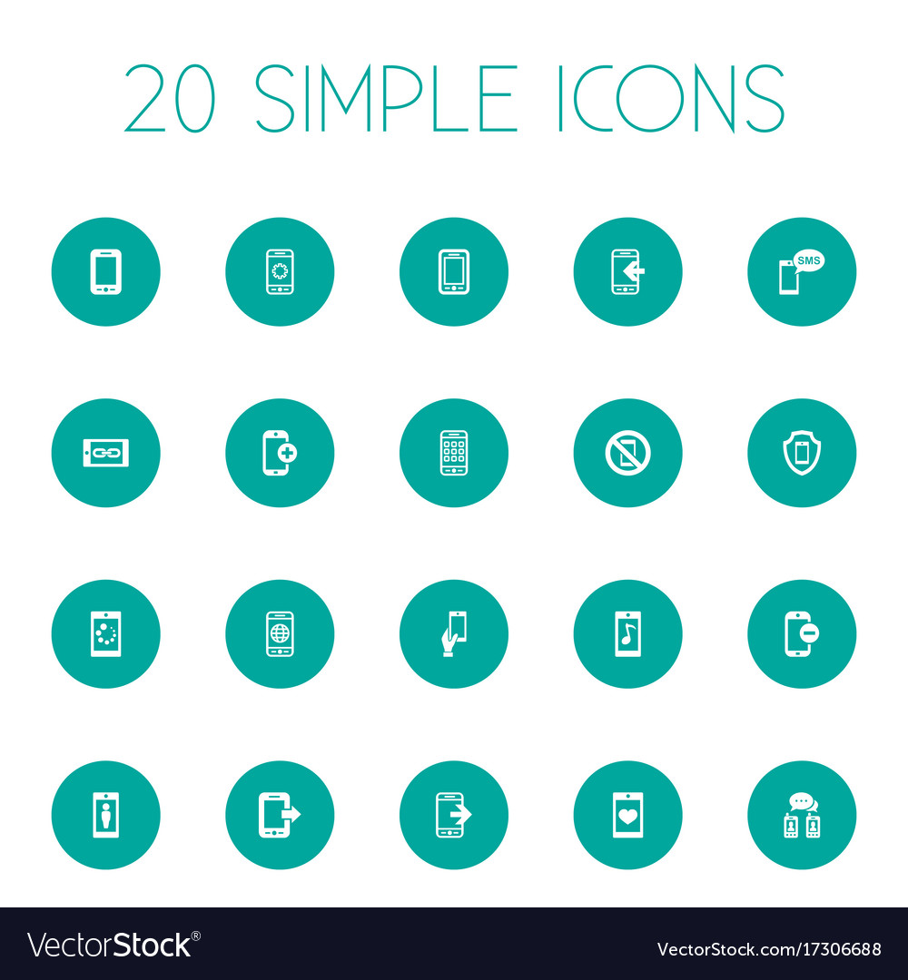 Set of simple telephone icons