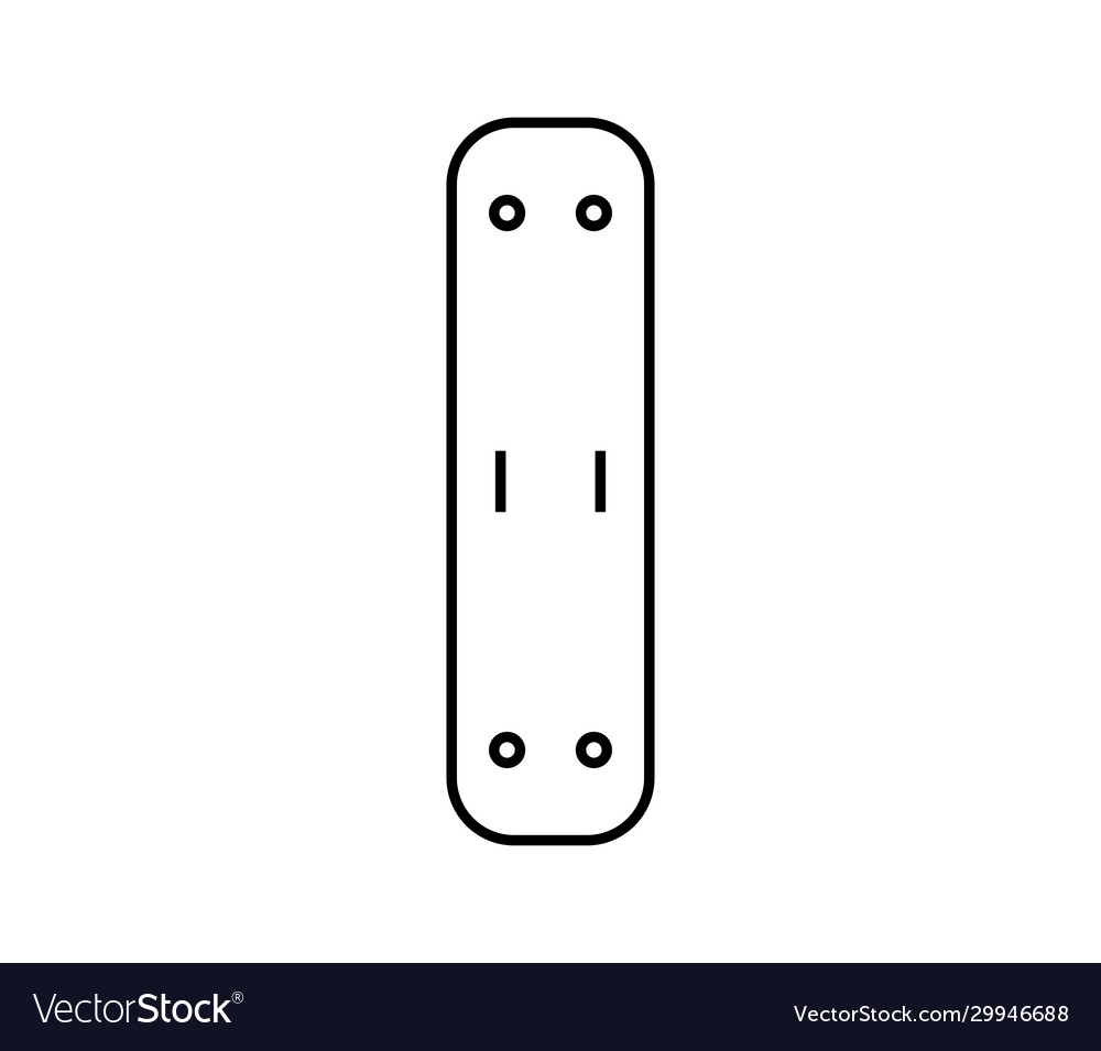 Snowboard icon in on white background