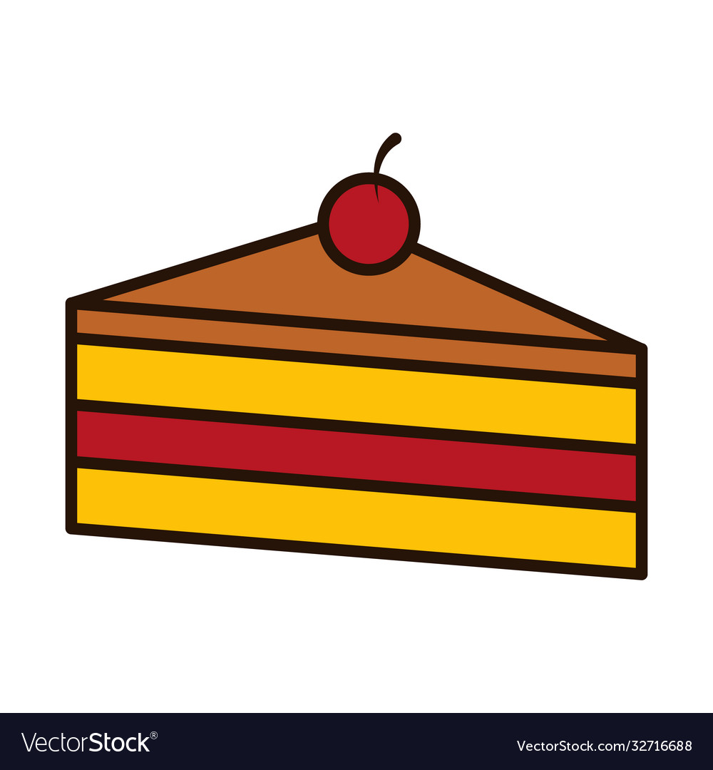 Süße Kuchen Linie und füllen Stil Icon Design