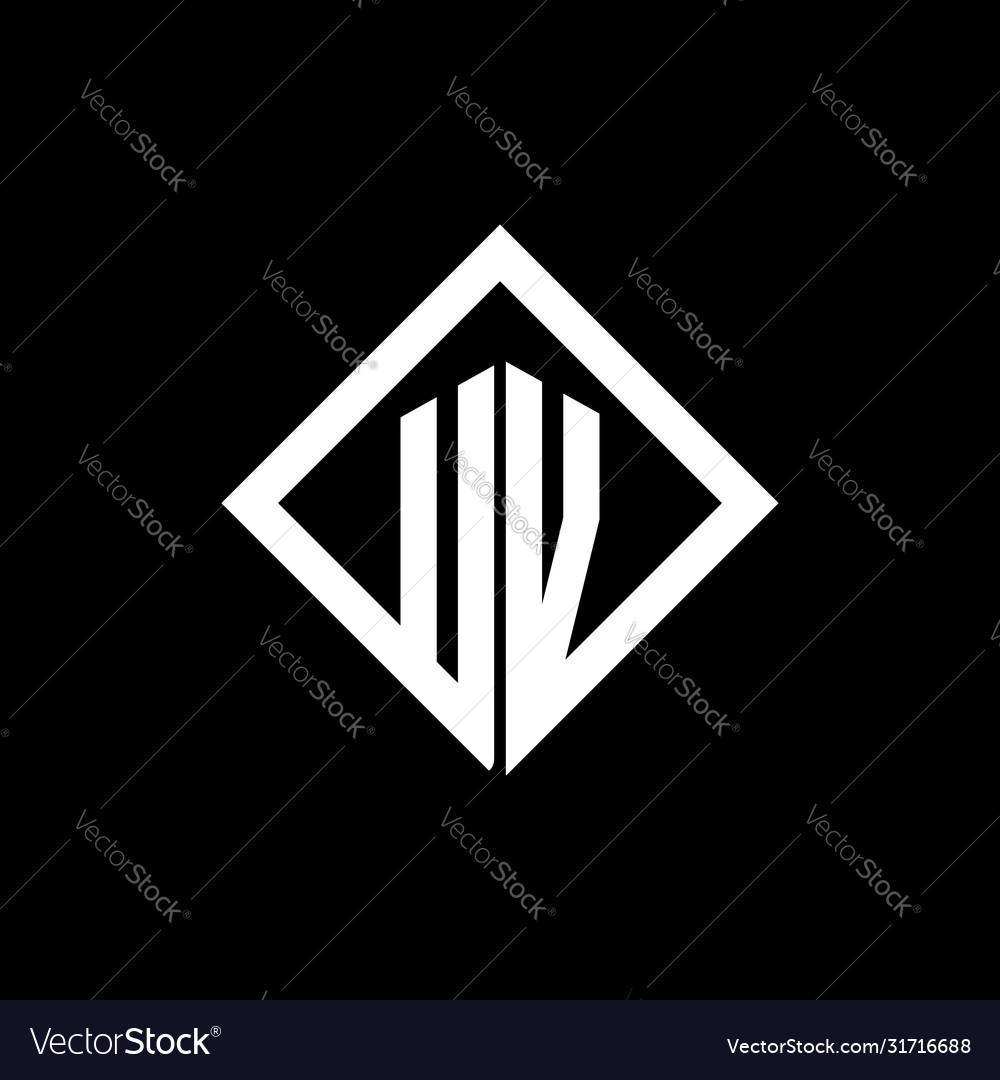 Uv logo monogram with square rotate style design