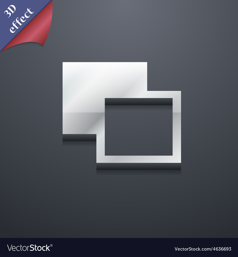 Active color toolbar icon symbol 3d style trendy