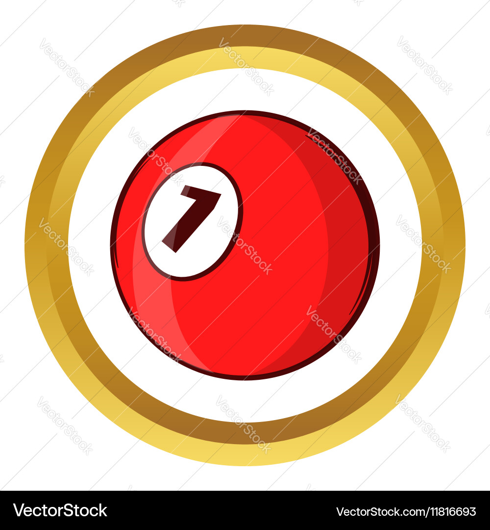 Billiard ball icon cartoon style Royalty Free Vector Image