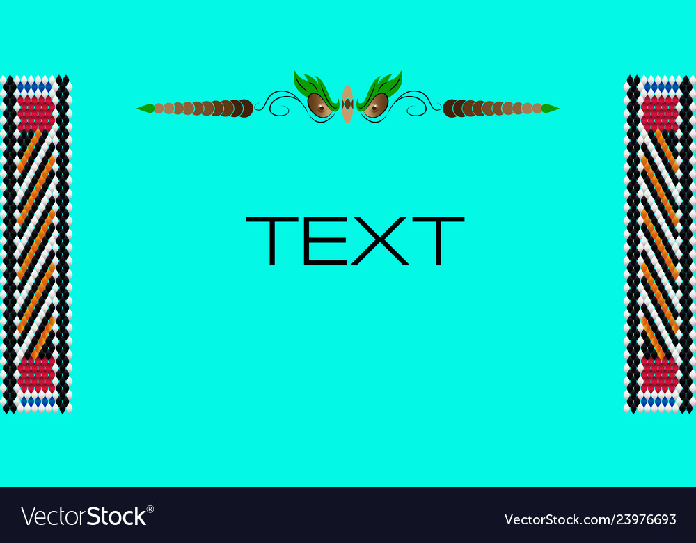 Frame for text with a pattern on bedouin fabric