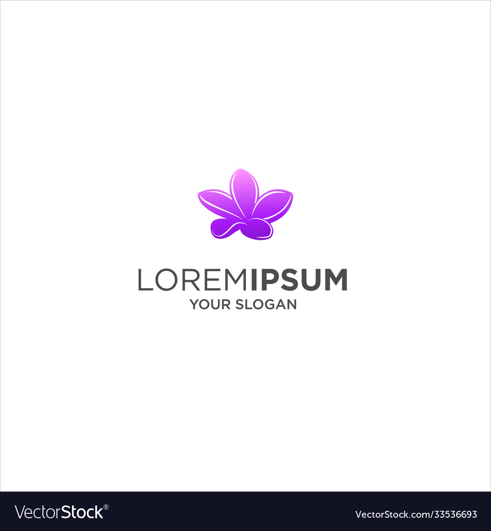 Frangipani flower spa logo Royalty Free Vector Image