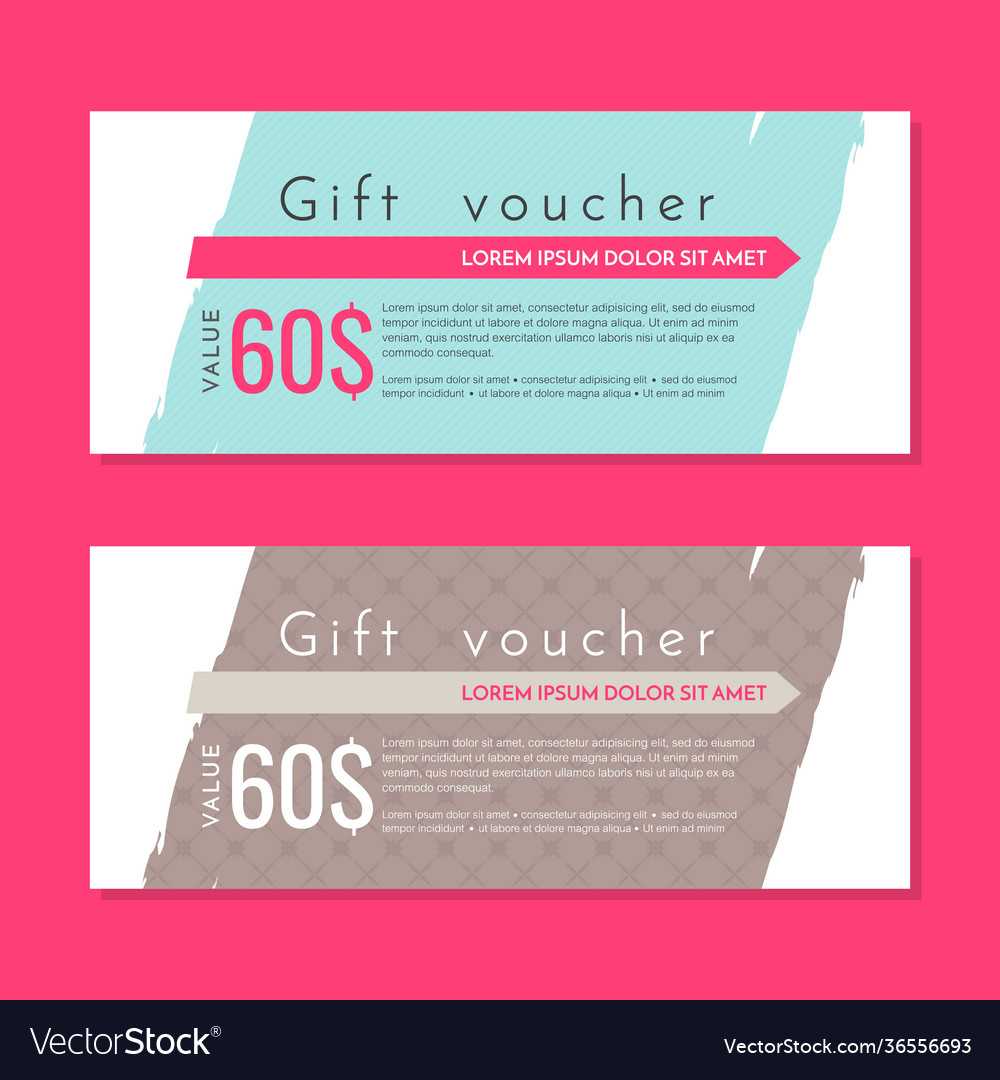 Gift voucher background for banner Royalty Free Vector Image