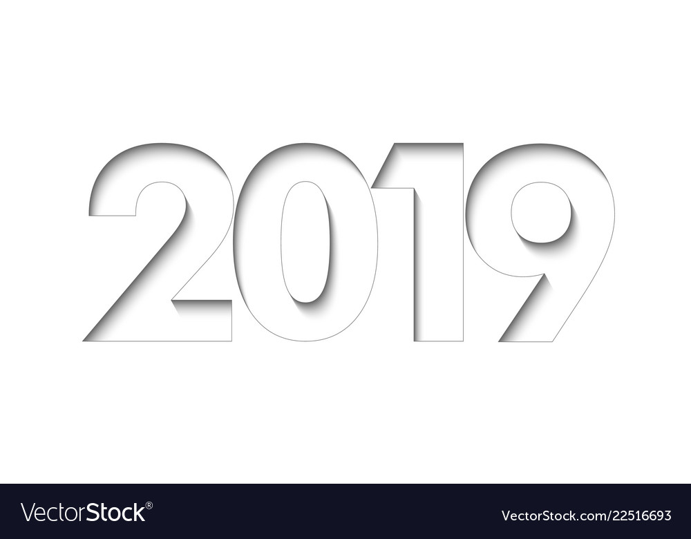 Happy new year 2019 vector image Happy new year 2019