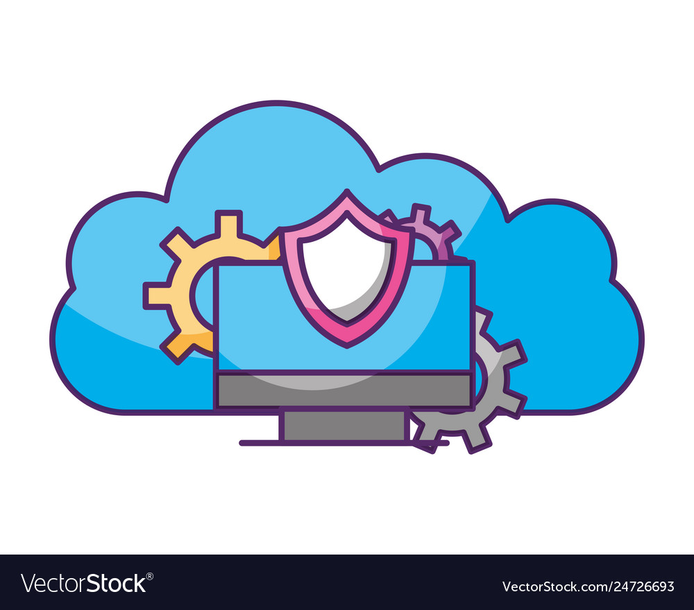 Laptop computer shield protection cloud computing