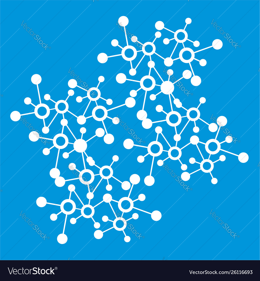 Molecular or digital tech connection network Vector Image Molecular or digital tech connection network