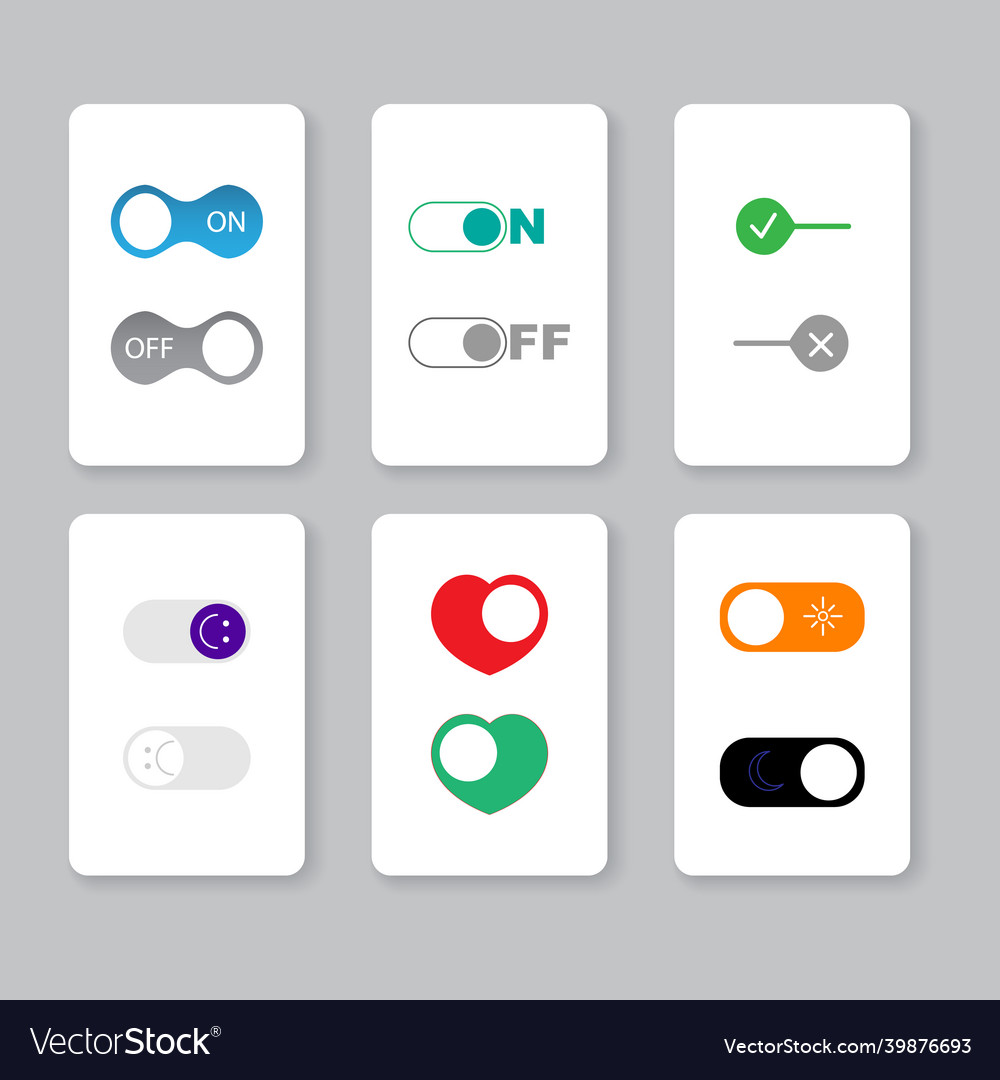 Toggle collection vector image Toggle collection