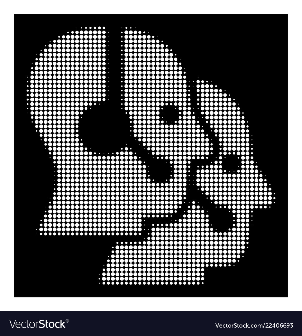 White halftone call center operators icon vector image White halftone call center operators icon