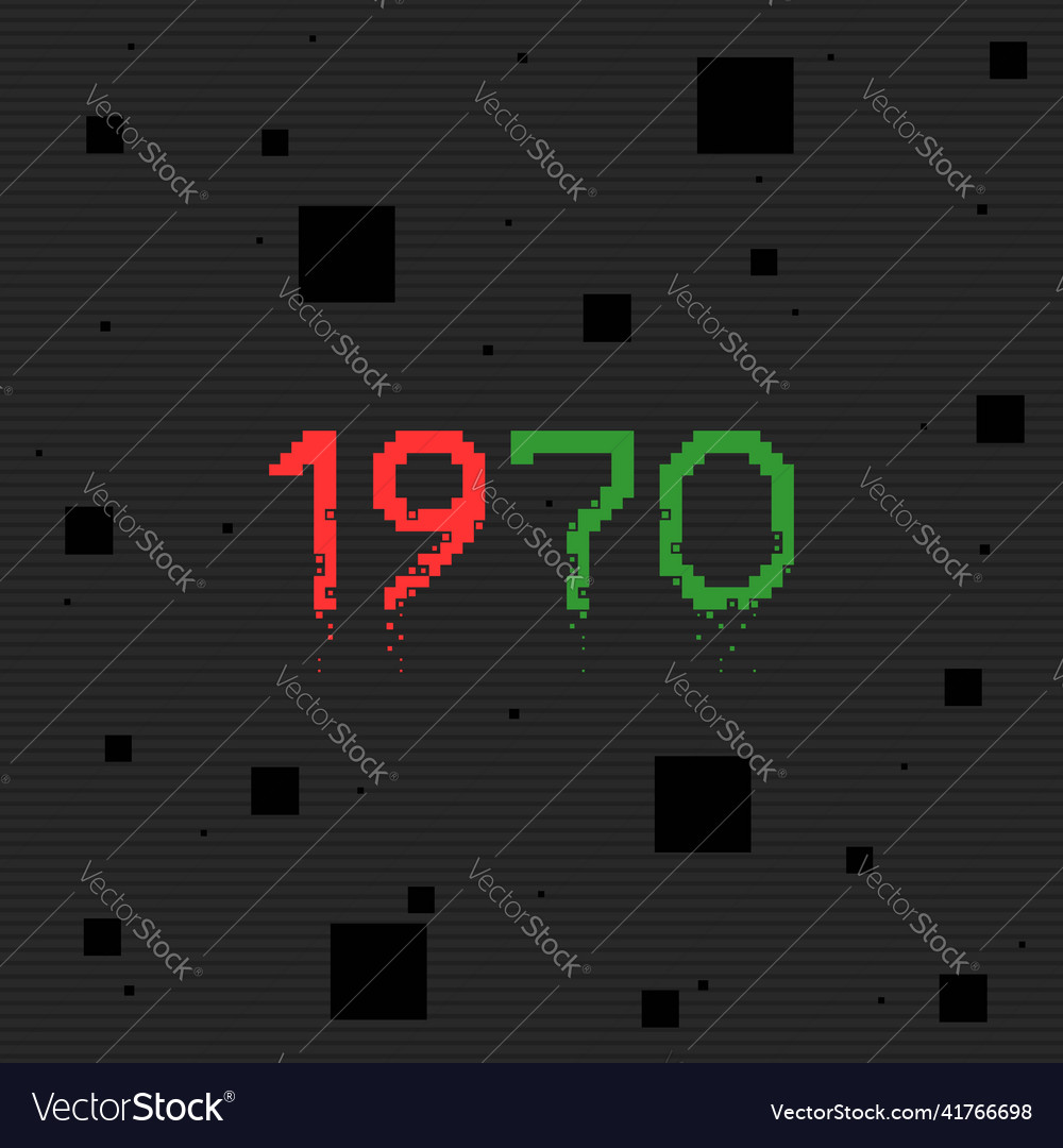 1970 year numeric typography text design
