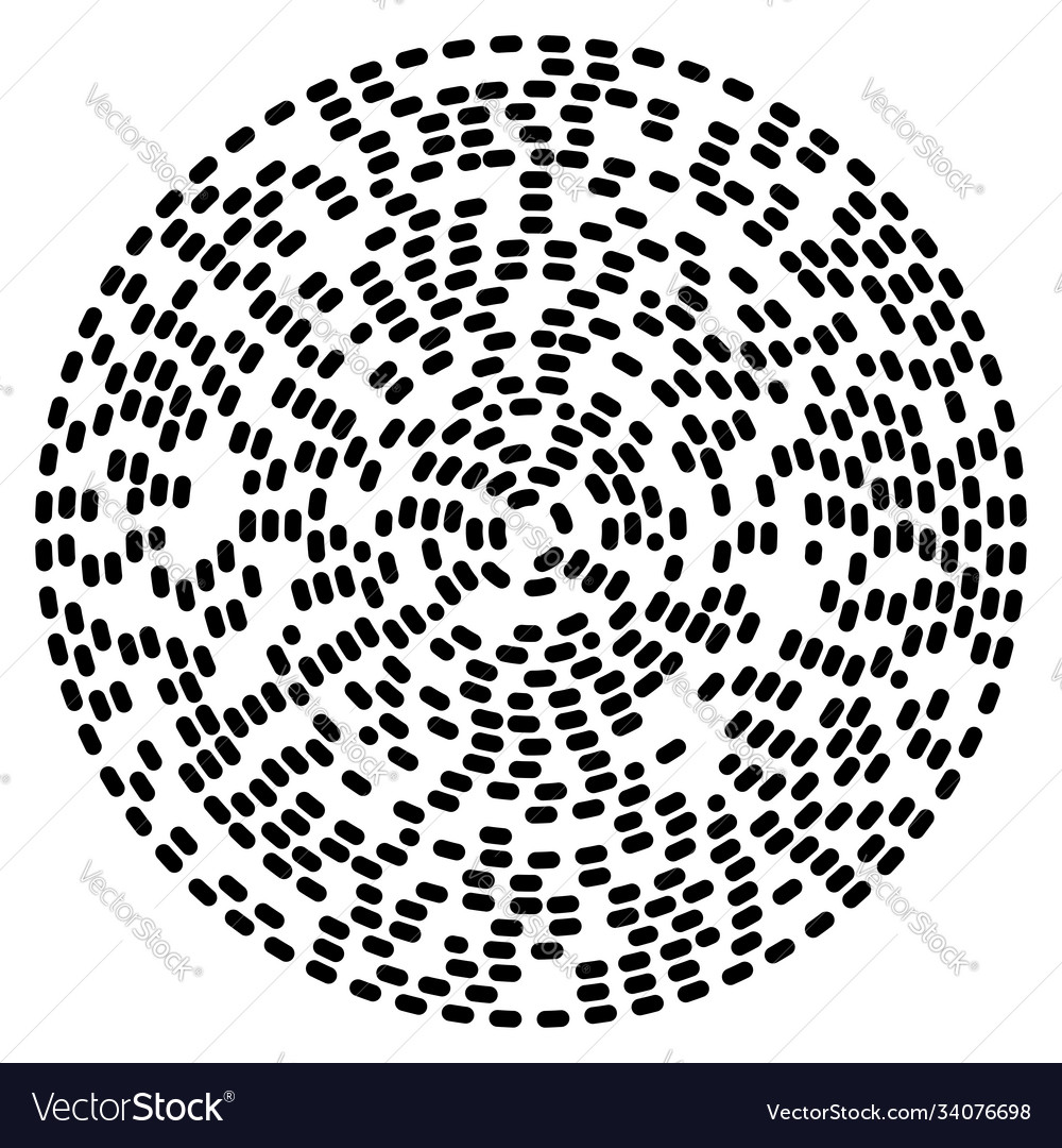 Abstract circular radial design element geometric