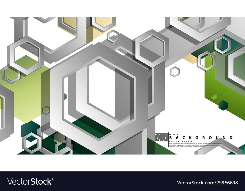Abstract geometric background with hexagons vector image Abstract geometric background with hexagons