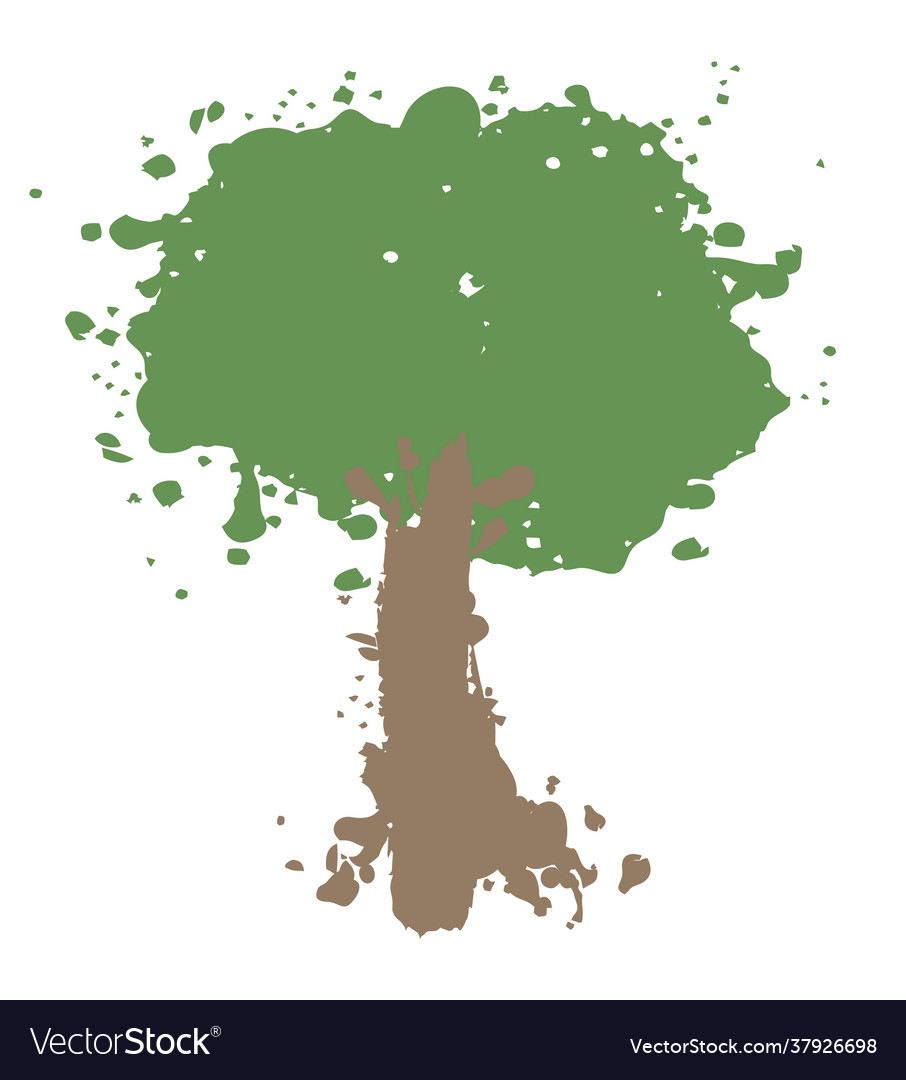 Abstract tree draw vector image Abstract tree draw