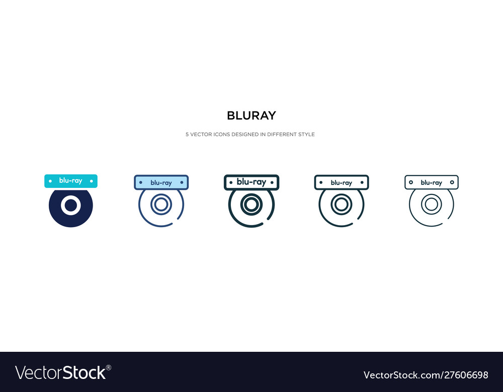 Bluray icon in different style two colored