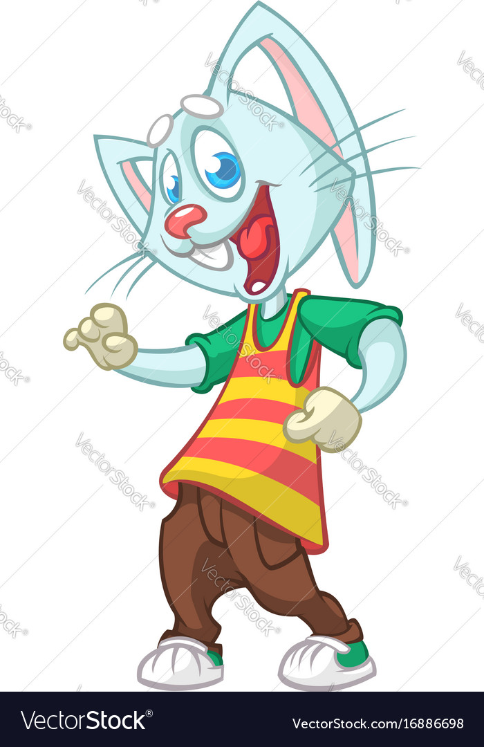 Cartoon rabbit dancing