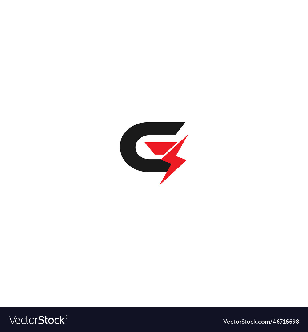 G power modern energy logo design solution logo Vector Image