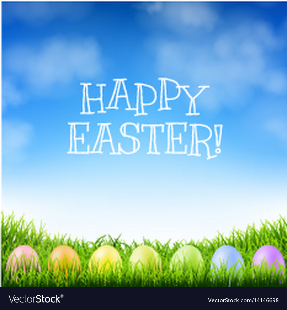 Happy easter postcard Royalty Free Vector Image