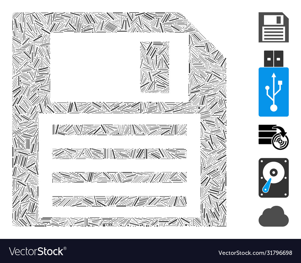 Hatch mosaic floppy disk icon